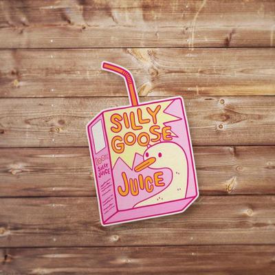 Silly Goose Juice Meme Sticker, Funny Sticker, Funny Meme Decal For Water Bottles, Cars, Laptops, Tumblers, Hydroflask