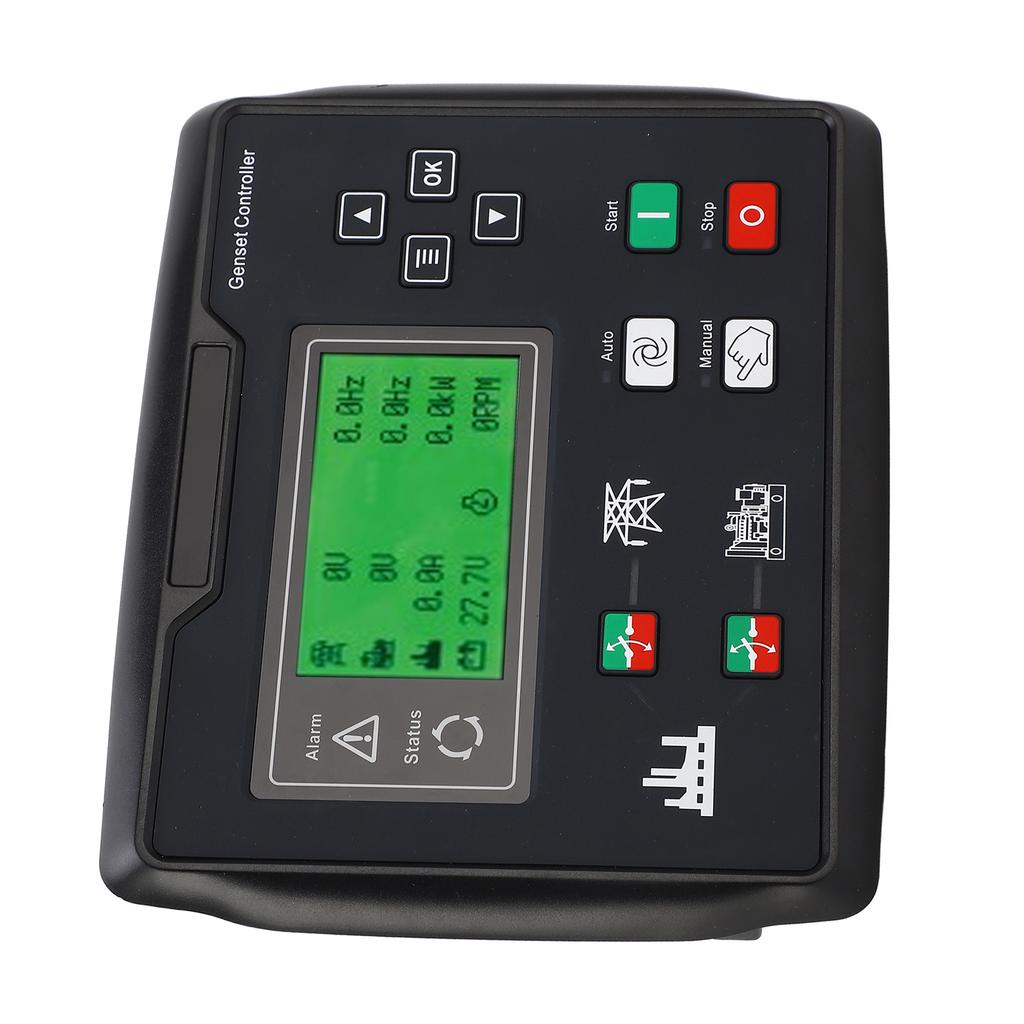 Controlador de Gerador Diesel Partida Automática Detectar Vários Idiomas Painel de Controle de Grupo Gerador 15?360V