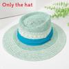 Fashion Woven Straw Hat With Wide Brim And Strap Decoration For Daily Wear