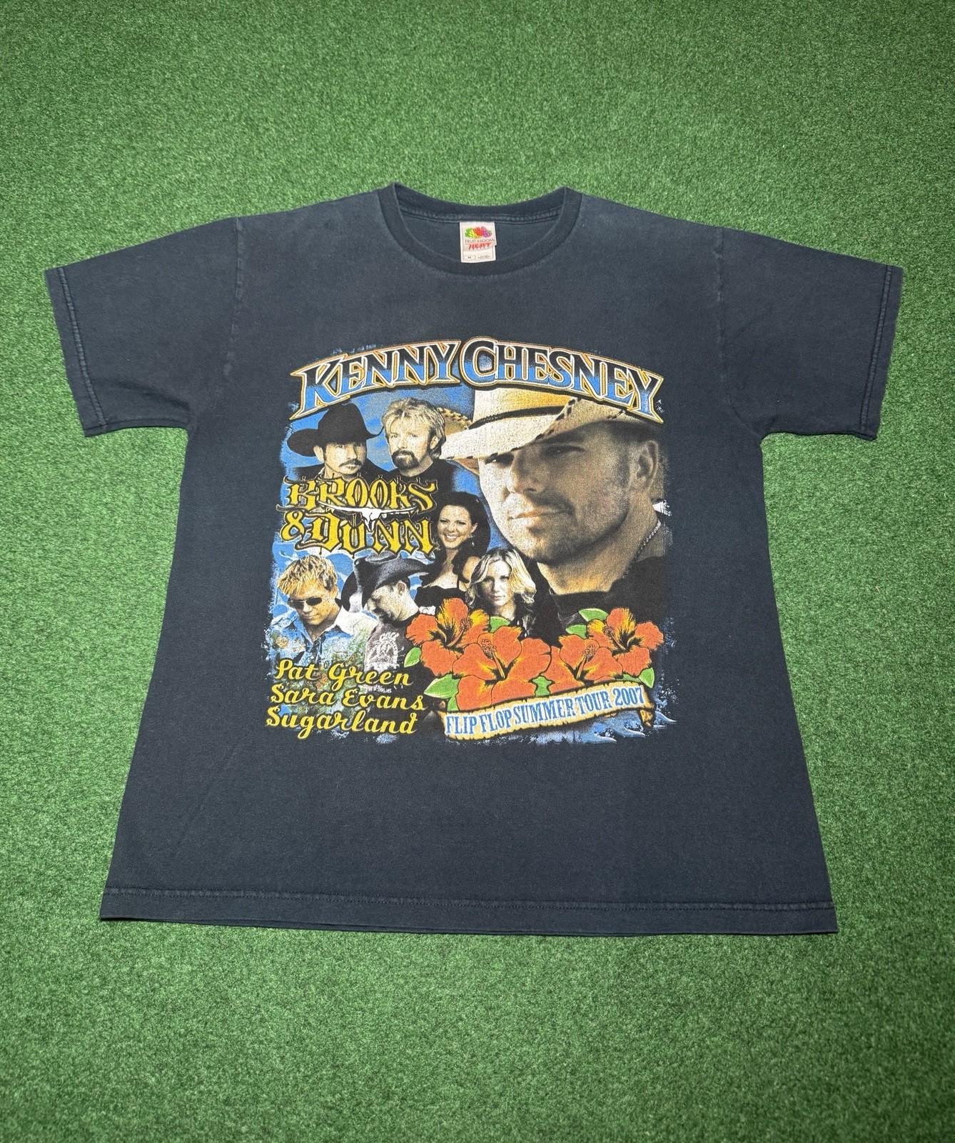 Kenny Chesney Flip Flop Tour T Shirt M Country Brooks Dunn Sugarland Concert Unisex T-Shirt M