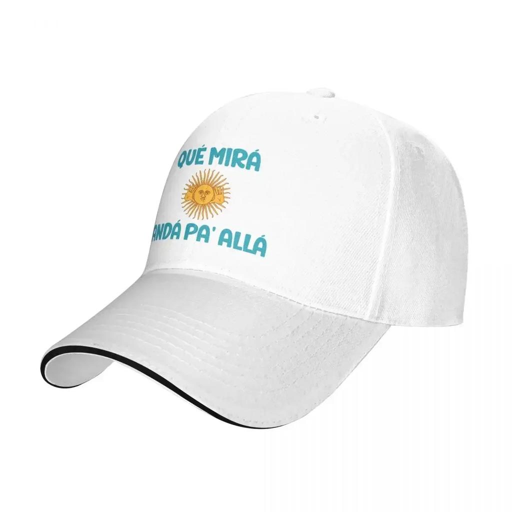 Que Miras Bobo Baseball Caps Retro Messi Argentina Sandwich Cap Men Women Adjustable Headwear Outdoor