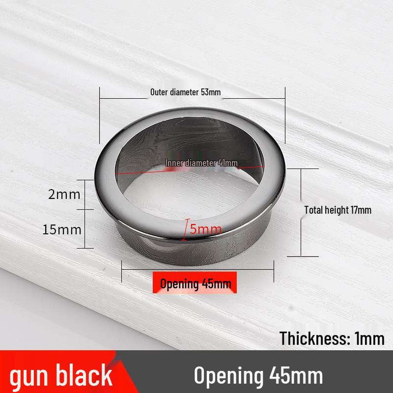 Cable Management Desk Grommet - Decorative Cover and Ring for Computer Furniture