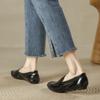 Spring Autumn Cow Leather Flats Shoes Woman Round Toe Slip On Loafers Comfy Ladies Work Shoes Genuine Leather Moccasins Women