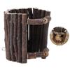 Pet Hideout Flexible Small Animal Wooden Fence Hideout for Hamsters Rats Gerbils