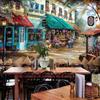 3d Wallpaper Retro Hand Painted European Style Street Building Wall Paperrestaurant Cafe Wall Mural Decor Fresco