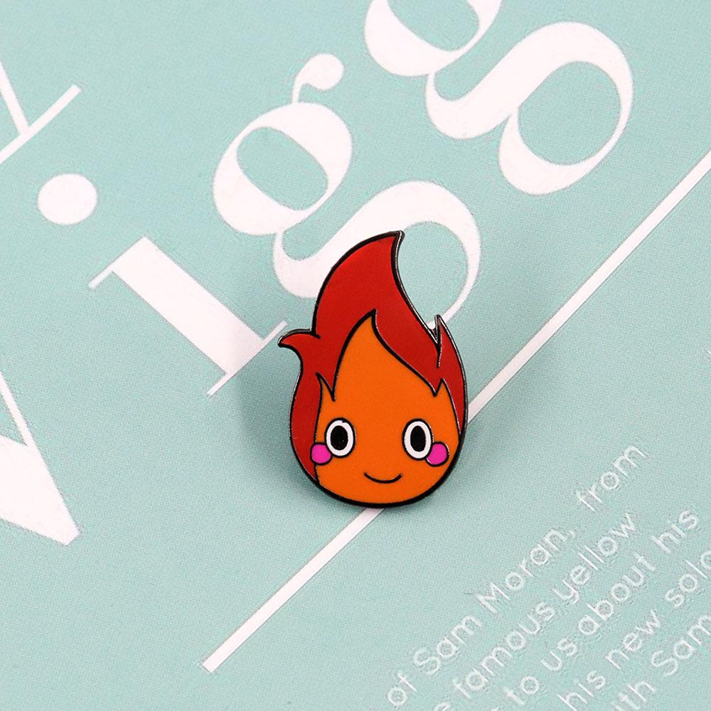 Adorable Fire Demon Anime Brooch - Japanese Animation Merchandise