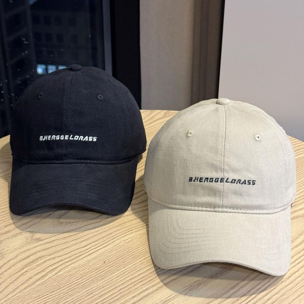 New Autumn Letter Embroidered Soft Top Brushed Cotton Baseball Cap for Men Korean Style Couple's Face Showing Small Peaked Cap for Women