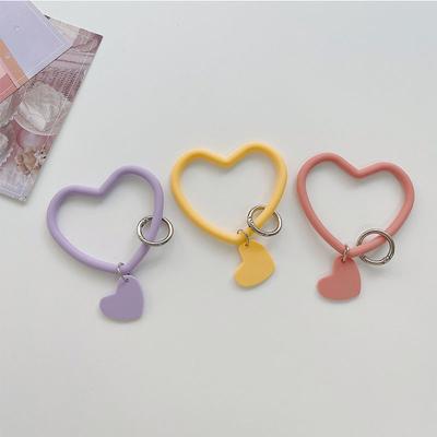Anti-Lost Love Srdce Keychain Mobilní Telefon Řemínek Kroužek Přívěsek Telefon Visací šňůrka Měkký silikonový náramek Příslušenství
