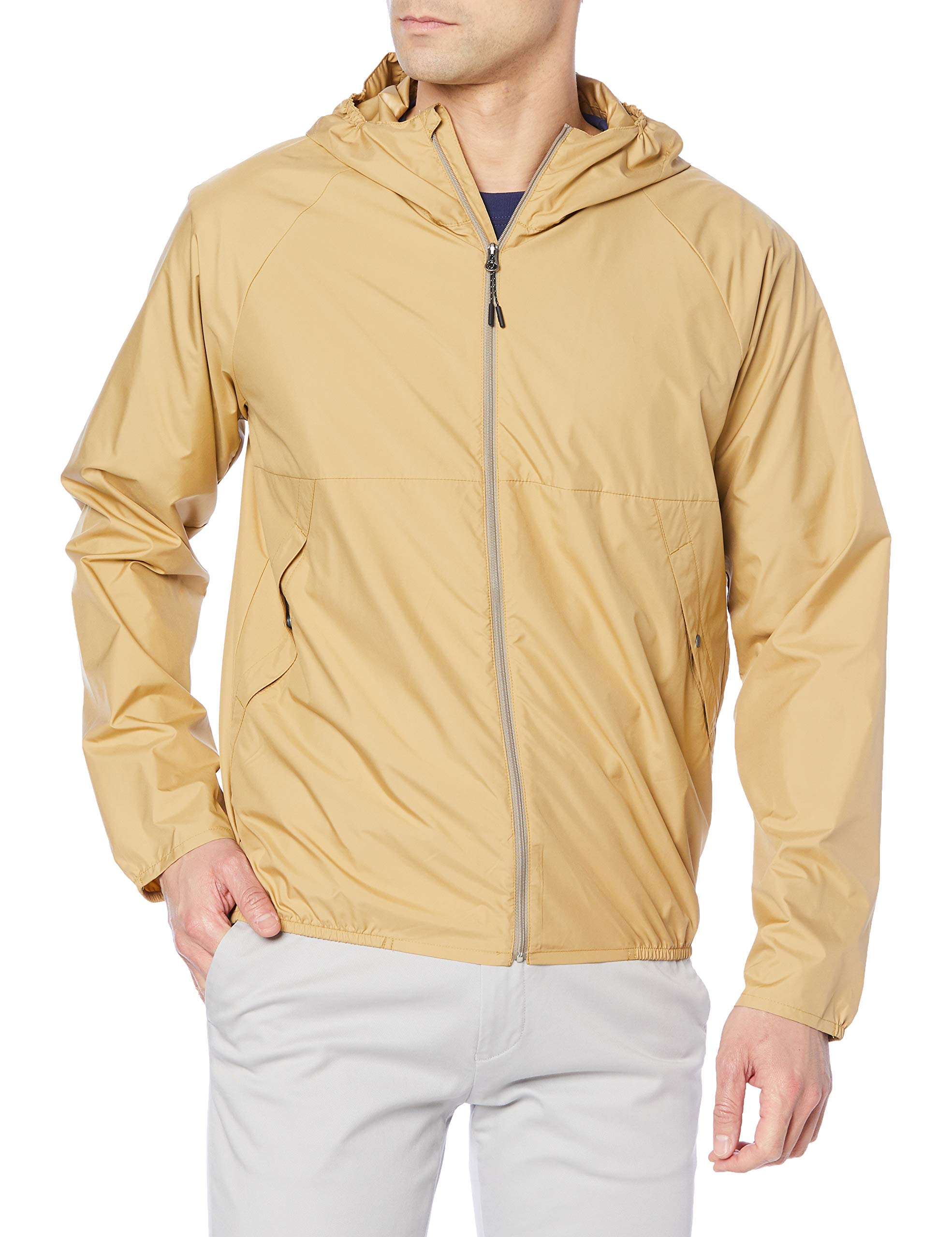 

Mizuno Go To by B2ME1051 Compact Jacket for Outdoor Travel and Kelp Size XL Men s Water-Repellent Walking, Beige,