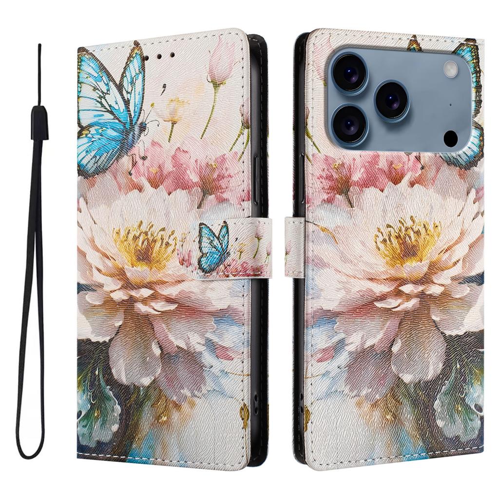 Printed Cartoon Magnetic Leather Wallet Case for IPhone 17 Air 16 16e 15 14 13 12 Mini 11 Pro XS XR Max Plus Cases Phone Cover