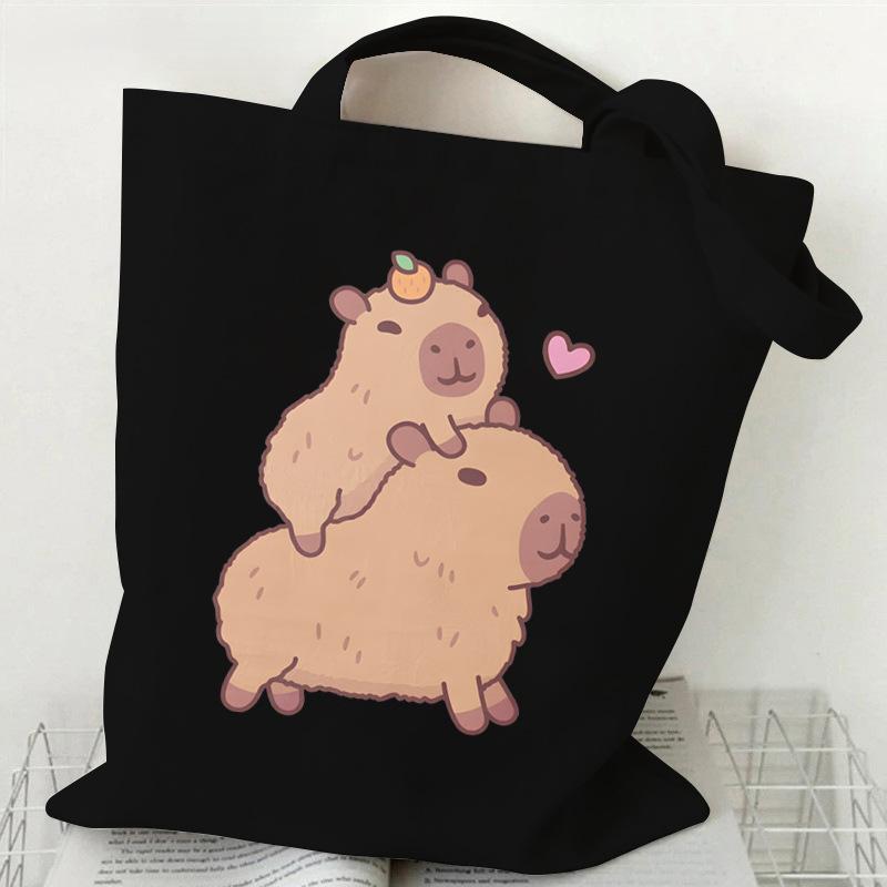 

Creative Kapibara Shoulder Backpack Female Student Tuition Bag Large Capacity Crossbody Bag Casual Handbag No specification