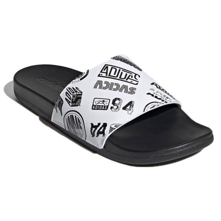 Adidas Adilette Comfort Slide 'All Over Logos - White' FZ1751