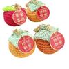 Handmade Crochet Fruit Keychain: Persimmon & Apple Pendant Souvenir Gift