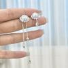 Star Tassel Gradient Blue & White Crystal Nebula Earrings