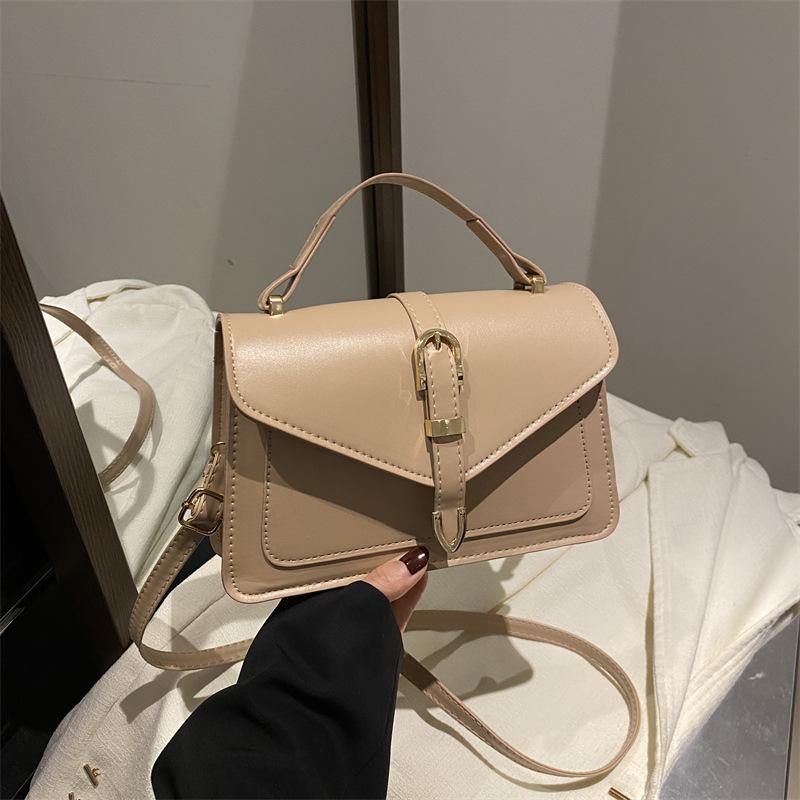 Personality Trend Women's Bag New Fashion Portable Messenger Bag Solid Color Shoulder Small Square Bag
