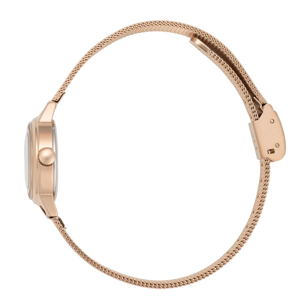 MATOW Tsuki Seigetsu Round Watch in Rose Gold and White Mesh Authorized Retailer [MATOW] Women's (mw005006) -