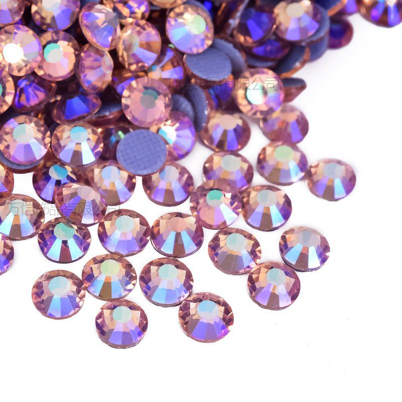 Imitation Austrian Diamond, Even Surface Hot Melt Adhesive Hot Diamond Ab Color Crystal Glass Diy Clothing Rhinestone Decoration