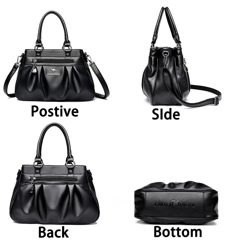 Handbags Women Bags Designer 3 Layers Leather Hand Bags Big Capacity Tote Bag for Women Vintage Top-handle Shoulder Bags