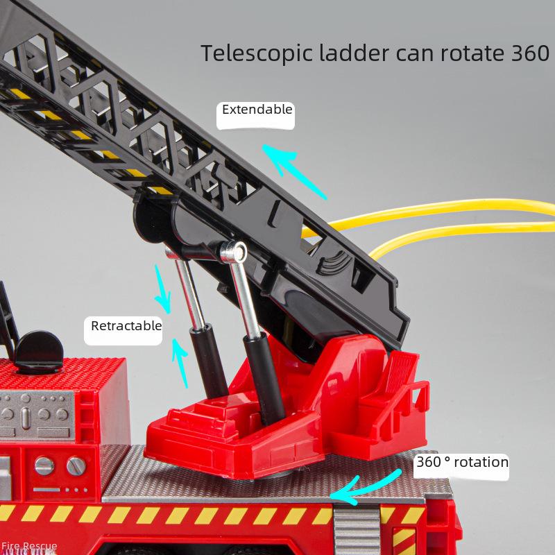 Children's Alloy Fire Ladder Vehicle Toy Model