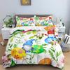 Kids Cartoon Bee Gnomes Duvet Cover King Size White Daisy Floral Bedding Set Honey Bee Comforter Cover For Boys Girls