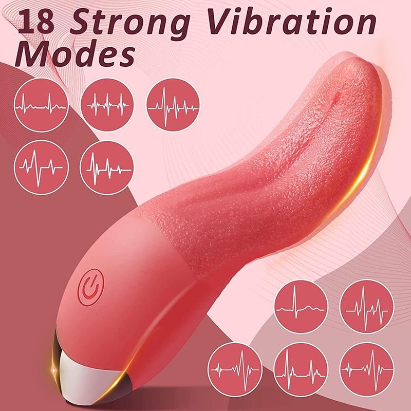 Realistic Tongue Licking Vibrator Female G Spot Clitoris Nipple Stimulator Blowjob Orgasm Vagin Massager Sex Toys For Adult 18+