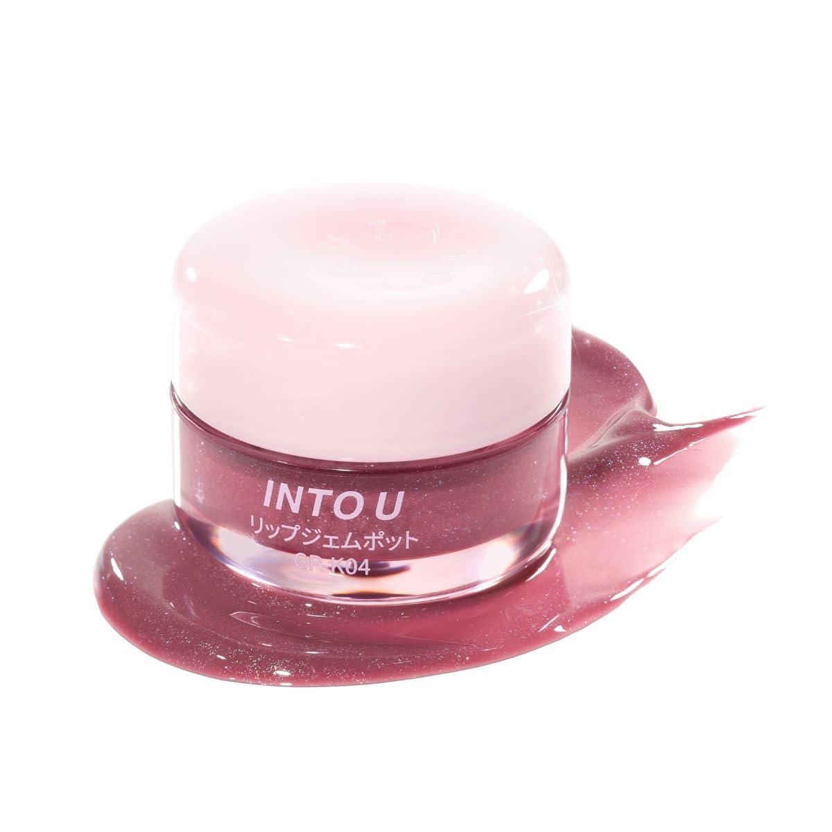 

Official Japan INTO U Lip Gem Pot, 4 Colors, Large Capacity, with Silicone Brush (GP-K04 Grape Crystal)