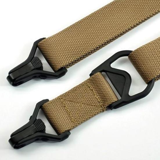 Outdoor Sports Tactical Nylon 2 Point Rifle Sling Clasp Hunting Adjustable Belt Strap