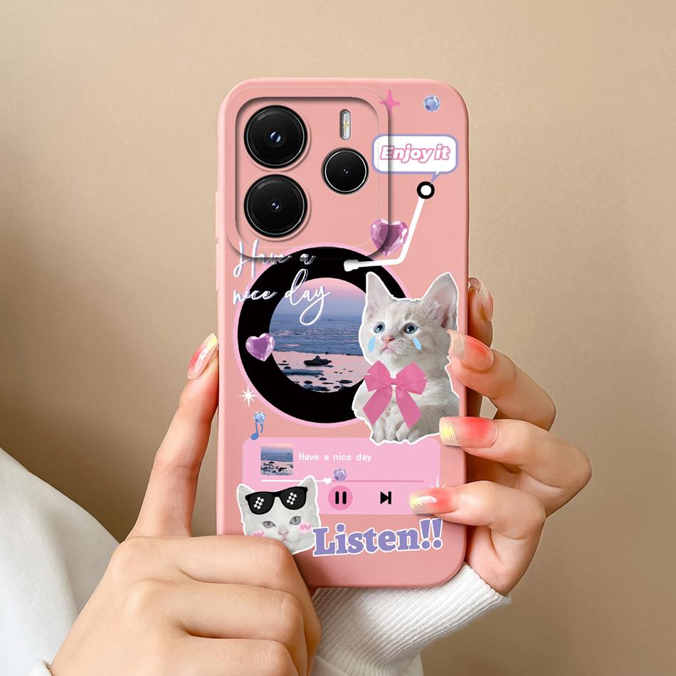 For Redmi Note 14 Pro Plus Case Cartoon High Quality Phone Cover For Xiaomi Redmi Note14 Pro+ Soft Liquid Silicone Back Covers