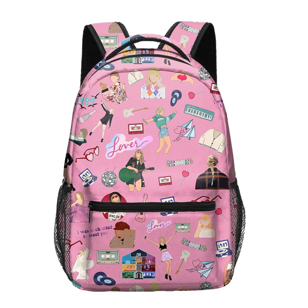 Taylor Swift Grund- und Sekundarschulrucksack, Kinderrucksack, Vollständig bedruckter Rucksack