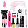 Poly UV Gel Kit All for Manicure Gel Nail Extension Set Slip Solution Builder Acrylic Gel Polish Nail Art Tool Design Fingertips