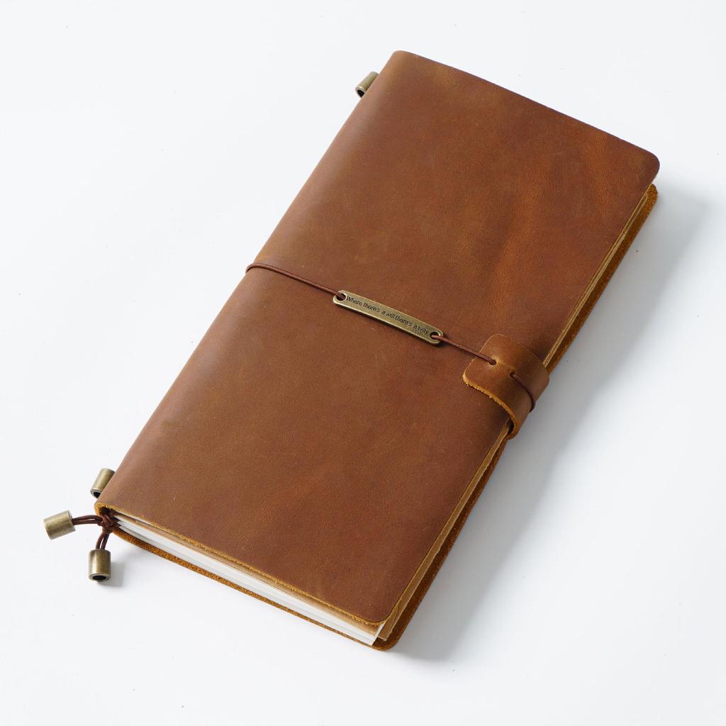 Cuaderno de Cuero Genuino TN Vintage - Diario y Bloc de Notas de Cuero Vacuno Crazy Horse Hecho a Mano En Stock