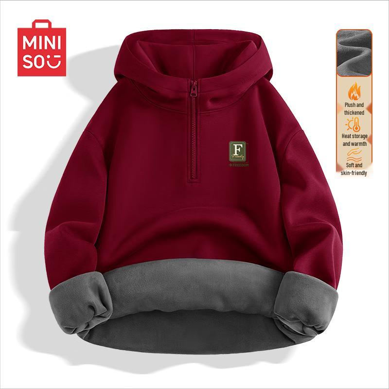 MINISO Men's Fleece Lined Hooded Sweatshirt