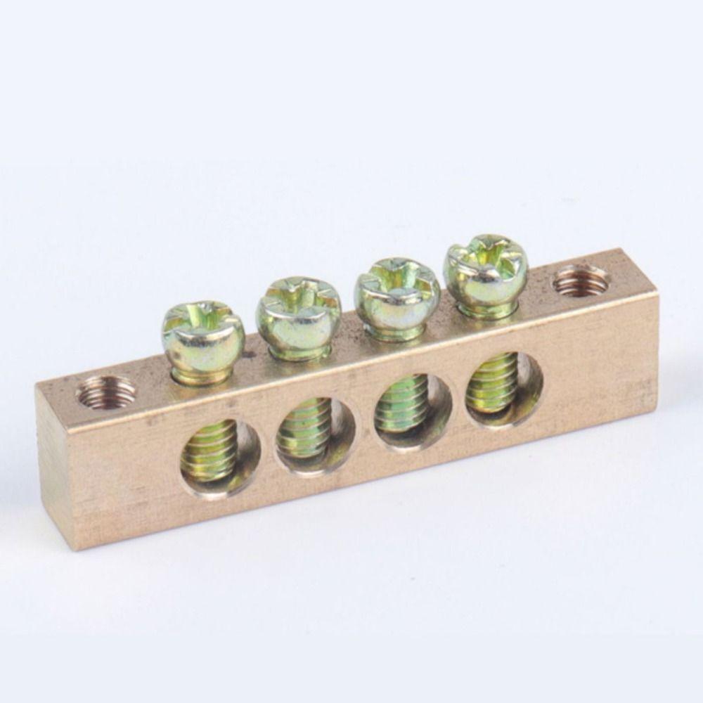 Porous Site High Bridge Type Ground Bar Copper Screw Terminal Block Bar  Transportation