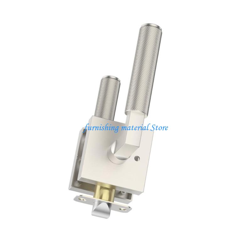 Y5GD Interior Privacy Door Handle Keyless Knurled Handle Lock Door Lever Square Interior Passage Door Knobs Modern Door Lever
