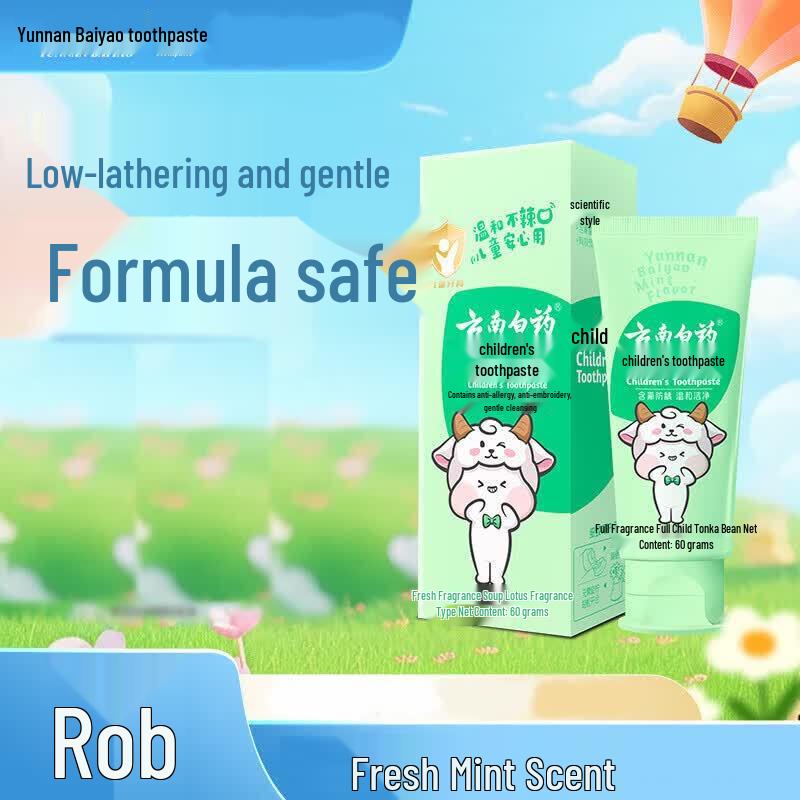 Yunnan Baiyao Kids Anti-Cavity Fresh Mint Toothpaste (6-12 Years)