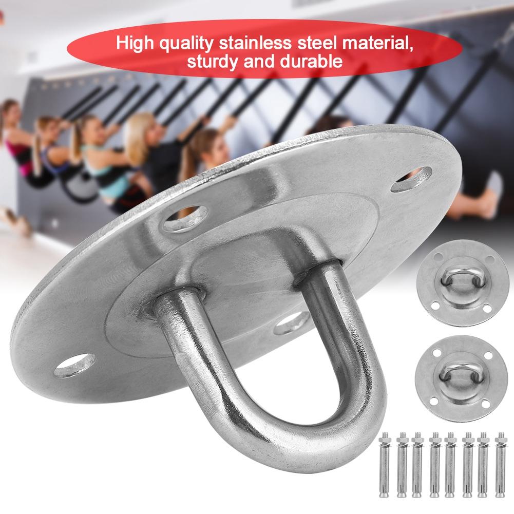 Stainless Steel Mount Anchor & Bolts Ceiling Buckle Hook Fixed Disc for Yoga Hammock