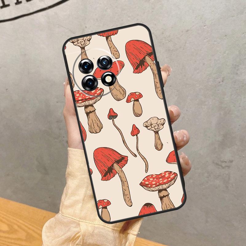 Mushroom Pattern Case For OnePlus 15 15R 13R 13 13T 12 12R 11 10 9 Pro 10T Nord 5 CE 4 2 3 Lite N20 N30 Cover