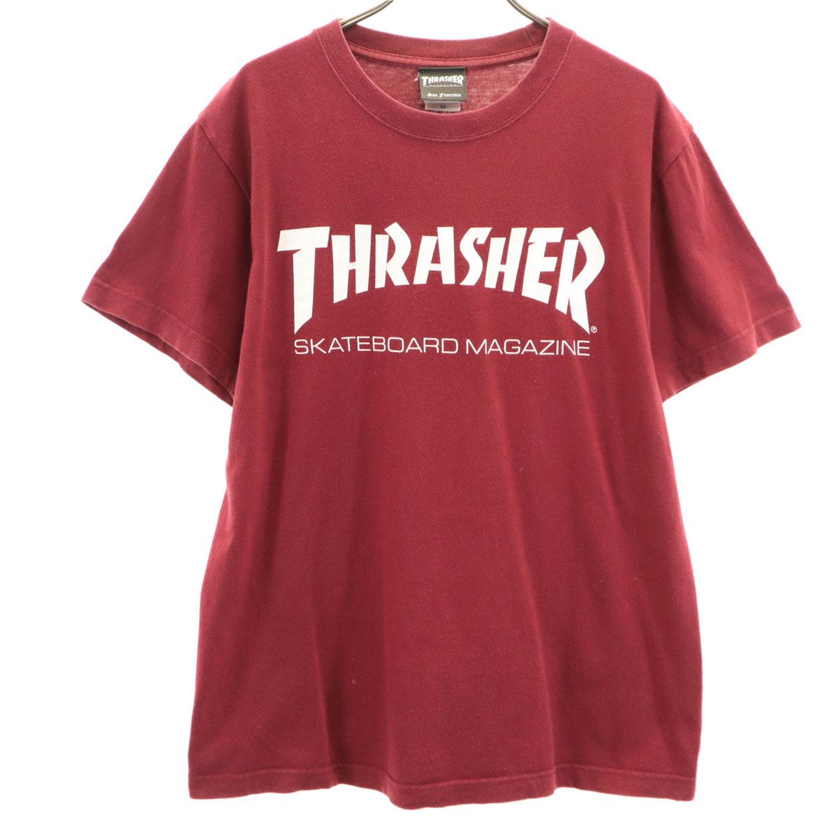 

THRASHER Short sleeve T-shirt M wine-red Men s Used