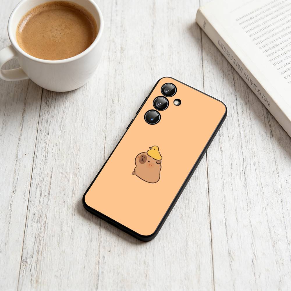 

C-Capybara Phone Case For Samsung Galaxy A73,A72,A71,A70,A53,A52,A51,Soft Silicone Black Cover Samsung a42 5g