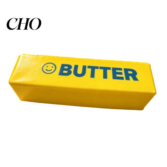 Office Stress Relief Butter Stick Slow-Rising Squeeze Toy Soft PU Fidget Realistic Student Reliever Portable Decompression Gadget for Kids Adults Hand