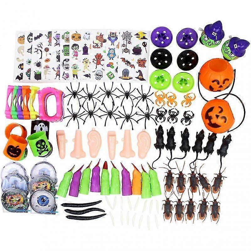 Tricky Toys Children's Halloween Party Toys Halloween Tricky Toy Set Ghost Festival Halloween Fun Toy 120pcs/set Practical Jok