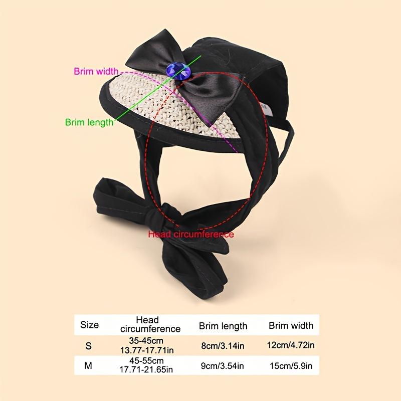 Lace Bow Pet Hat With Ear Holes Summer Outdoor Cute Dog Cat Hat Adjustable Baseball Cap for Small Medium Dogs Cats Pet Supplies