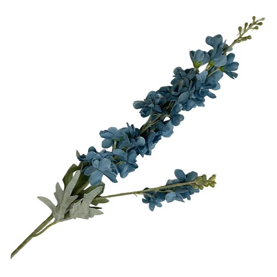 Simulated Hyacinth Silk Delphinium Flowers Realistic Texture Iron Wire Stems Fake Flower
