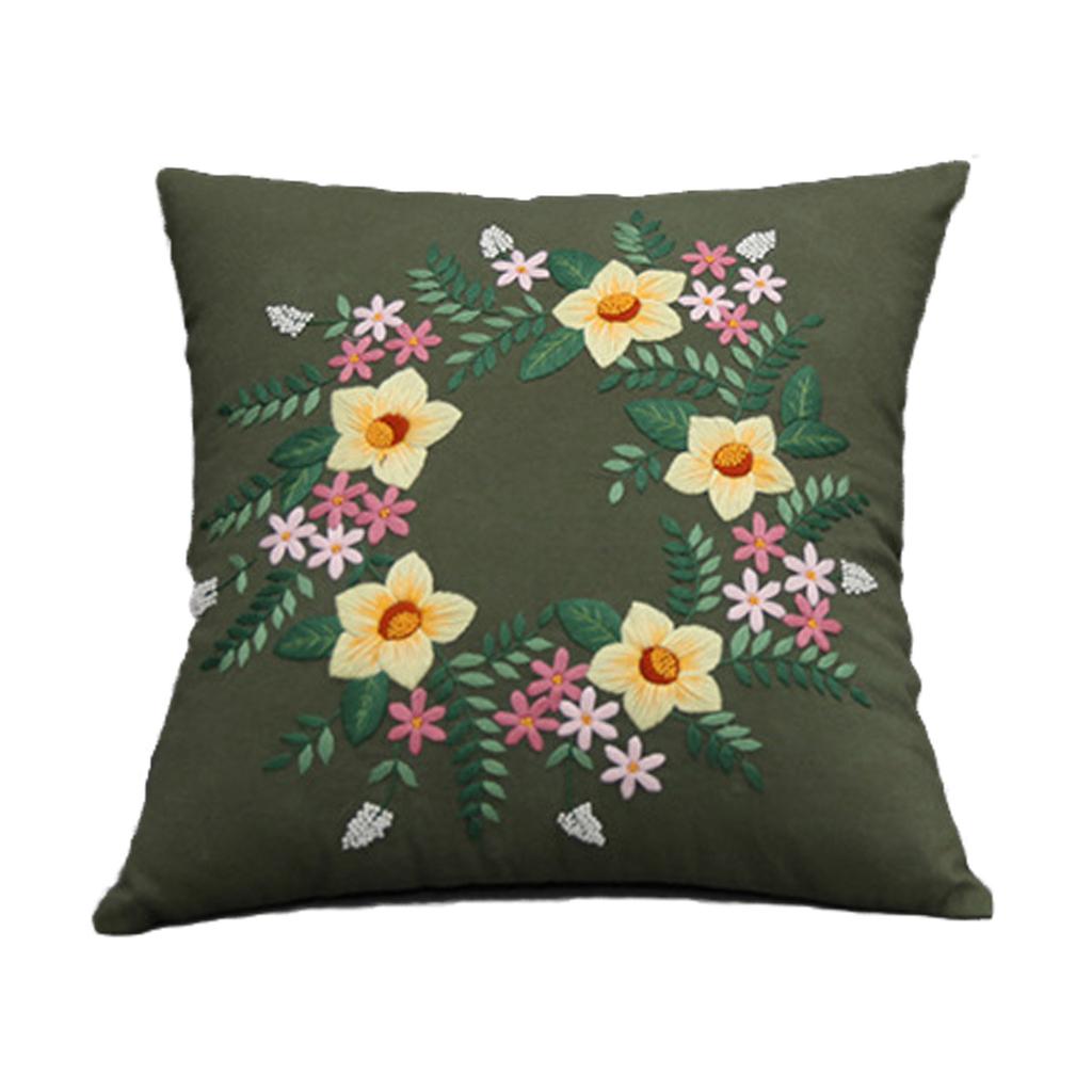 Pillow Covers Sewing Kits Embroidery Pillow Covers Kits with Embroidery Needle Pillow Case Craft Kits for Adults Kids