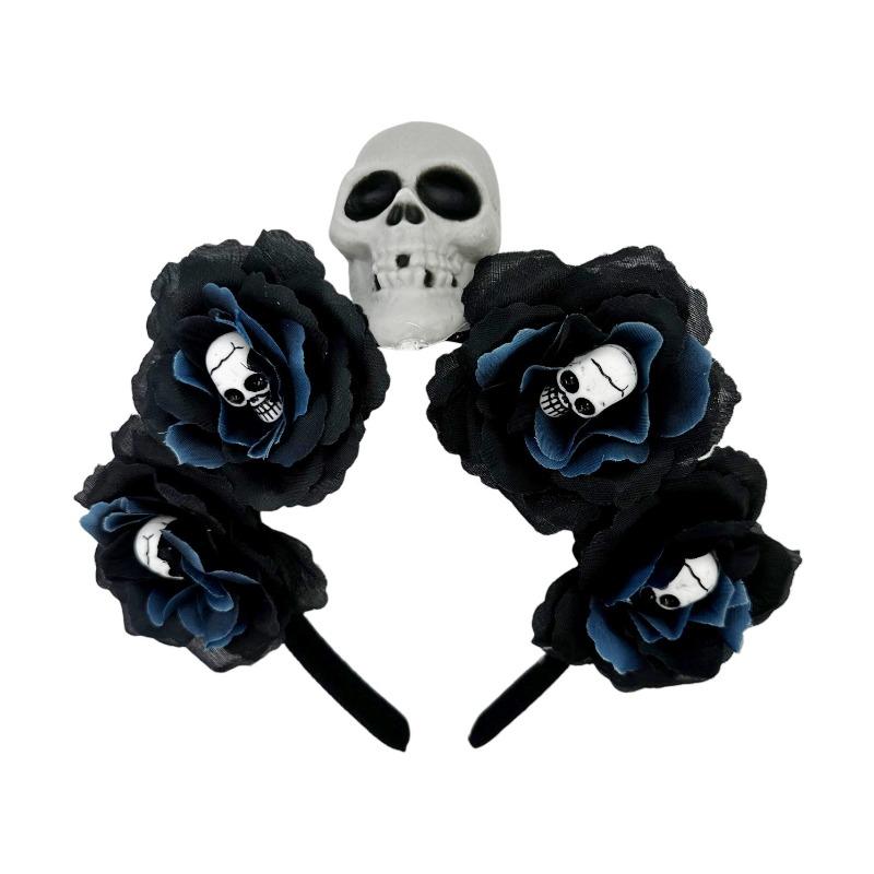 New European and American Skull Party Headband Headband Masquerade Ball Simulation Flower Headgear