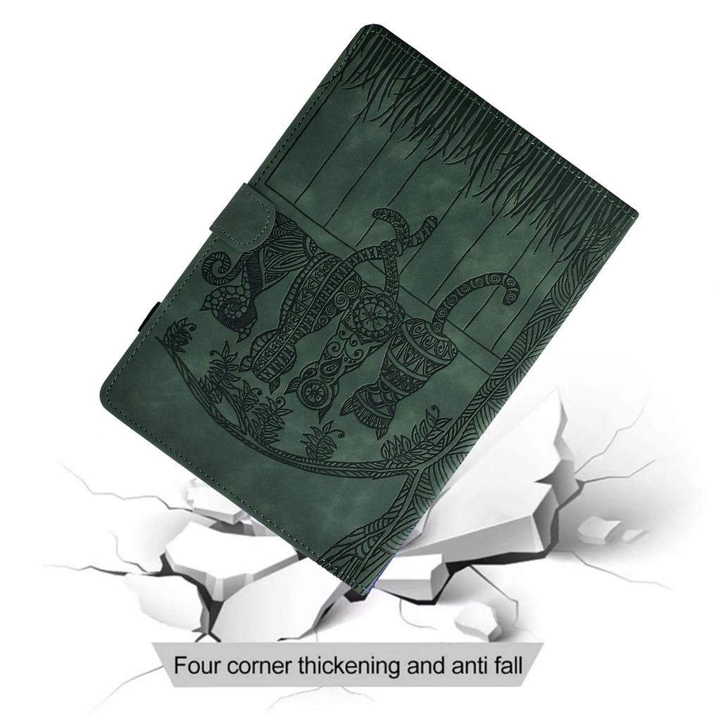 For iPad (2025)/10.9 (2022) Case Cats Imprinted PU Leather Card Slots Tablet Cover
