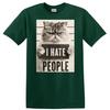 I Hate People T Shirt Funny Grumpy Cat Antisocial Introvert Meme Kitty Tee Gift