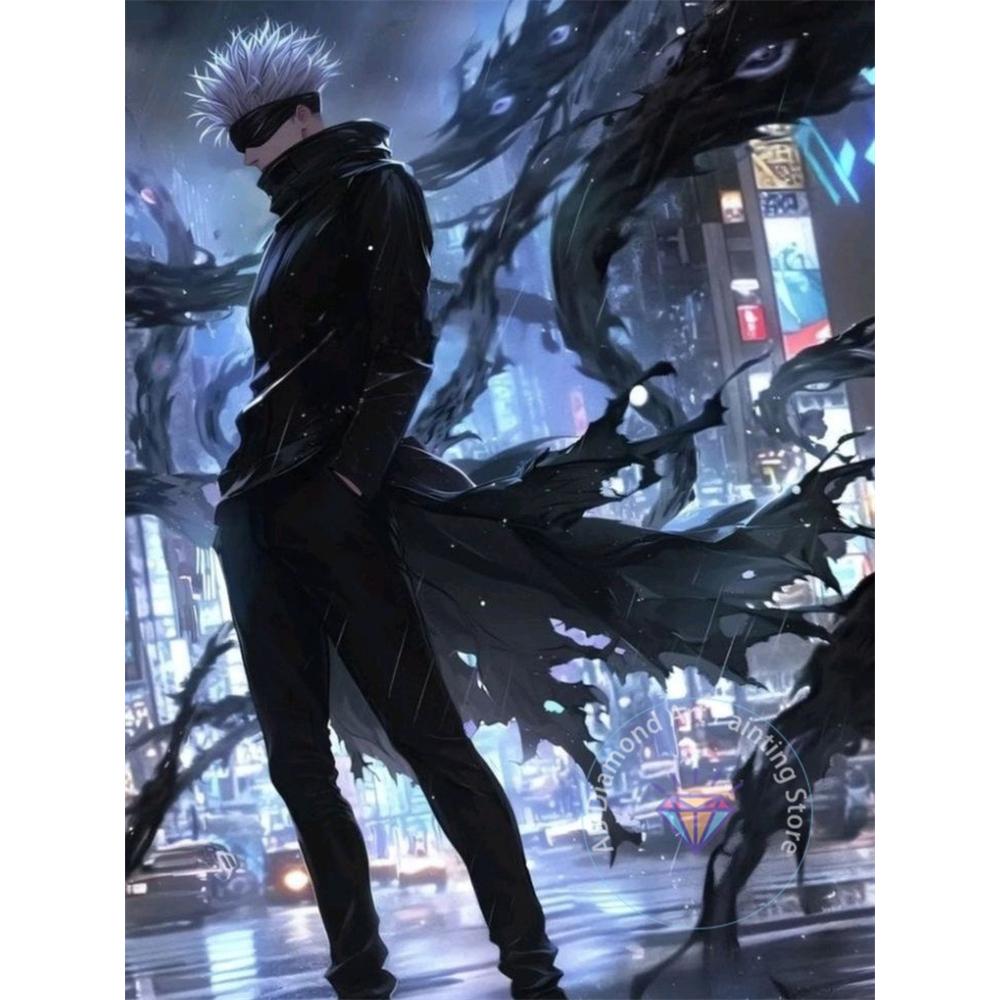 

Jujutsu Kaisen Сатору Годжо Аніме Набір для алмазної вишивки 5D DIY Алмазна вишивка Хрестиком Ручна робота Мистецтво Подарунок Ремесла Домашній декор Round 50x70cm