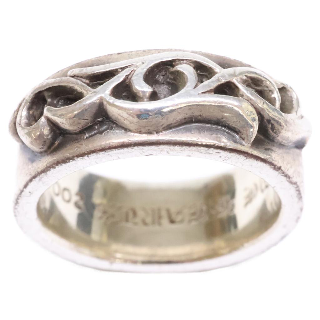 CHROME HEARTS 2000 925 Double Narrow Vine Band Ring Ring SilverUsed