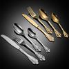 304 Stainless Steel Palace Style Tableware Embossed Western Dinnerware Cutlery Steak Knife Fork Spoon Teaspoon Kitchen Gadgets